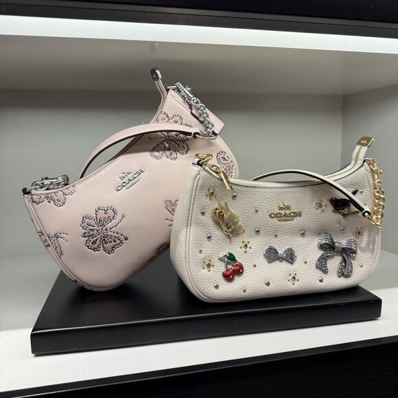 Coach Teri Shoulder Bag With Pins CCE87 & Gift Receipt Authentic ‼️ - Picture 10 of 11